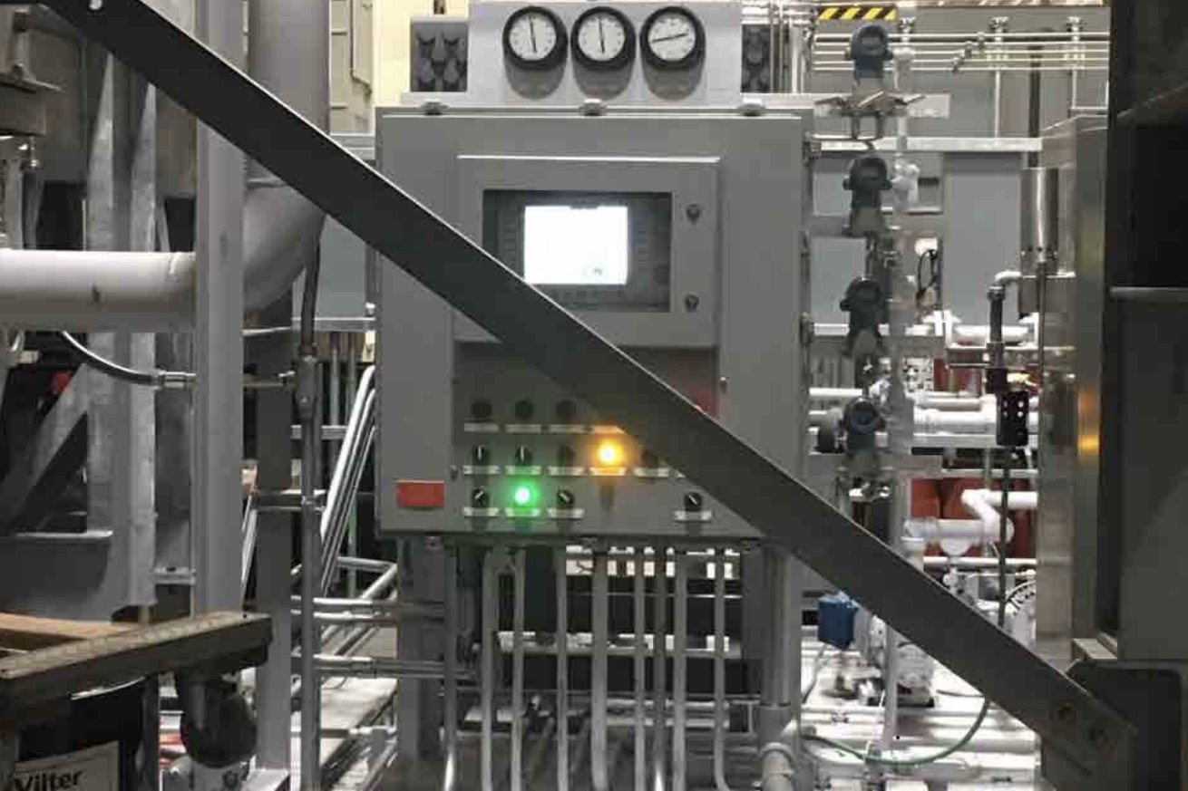 El tablero de control de la planta de Alabama durante su ensamblaje en Carolina del Sur, 2021