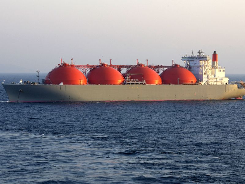 Un buque metanero, en representación de los mercados de exportación desde la costa del Golfo