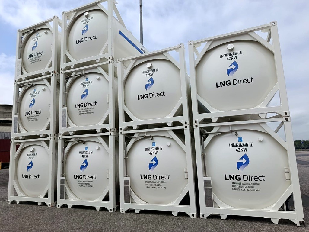 Contenedores ISO criogénicos de LNG Direct.